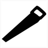 Hacksaw Silhouette Icon for Tools and Workshop Design vector