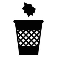Trash Bin Icon for Waste Management and Cleanliness Design vector