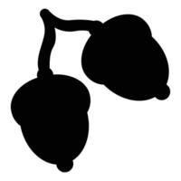 Oak Fruit Icon for Nature and Tree Design vector