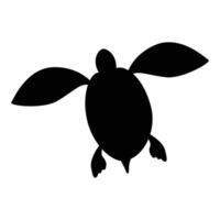 Silhouette Turtle Icon Simple Design for Nature and Wildlife vector