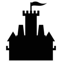 Castle Tower Icon Medieval Architecture Design vector