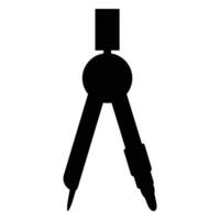 Compass Icon with Simple Design on White Background vector