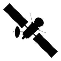 Satellite in Orbit Against a Clear Space Background vector