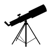 Telescope on a Tripod with Starry Night Sky Background vector