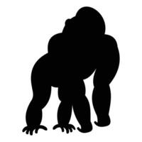 Gorilla Icon with Simple Design on White Background vector