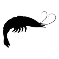 Shrimp Icon with Simple Design on White Background vector