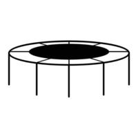 Trampoline Icon with Simple Design on White Background vector