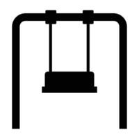 Swing Icon with Simple Design on White Background vector