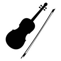 Violin Icon with Simple Design on White Background vector