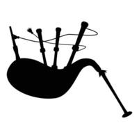Bagpipes Icon with Simple Design on White Background vector