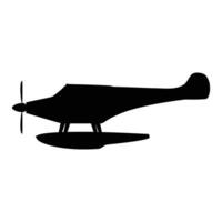 Seaplane Icon with Simple Design on White Background vector