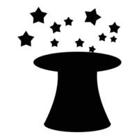 Colorful Magic Hat with Sparkles and Mystical Aura vector