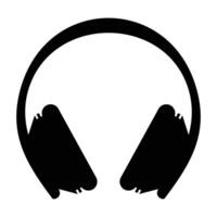 auricular icono con sencillo diseño en blanco antecedentes vector