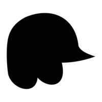 Protective Baseball Helmet with Smooth Design and Visor vector