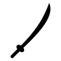 Elegant Katana Sword with Samurai Handle and Sharp Blade vector