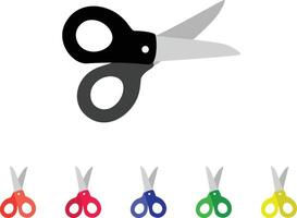 Tailor scissors tool doodle, hand drawn sewing accessories with Multiple color embroidery tool illustration vector