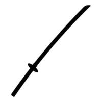 Elegant Katana Sword with Samurai Handle and Sharp Blade vector