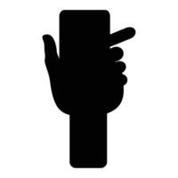 Hand Holding Smartphone for Mobile App and Technology Designs vector