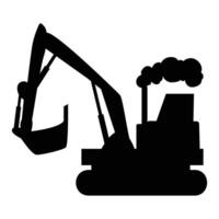 Heavy Construction Machine Working on Building Site vector