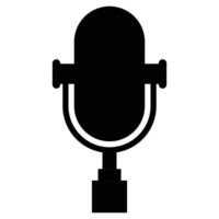 Professional Microphone for Audio Recording and Broadcasting vector