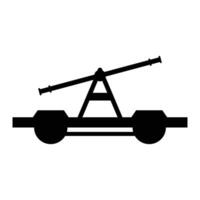 Handcar on Railway Track for Manual Transportation vector