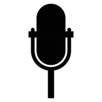 Professional Microphone for Audio Recording and Broadcasting vector