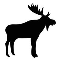 Moose Silhouette in Nature for Wildlife and Adventure vector