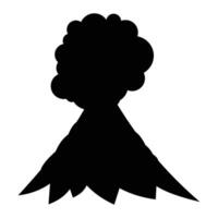 Volcano Eruption with Lava and Ash Clouds in Nature vector