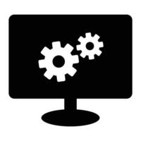 Laptop with Maintenance Tools for Repair and Troubleshooting vector