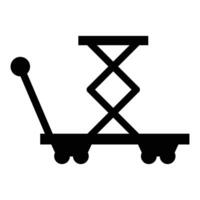 Double Vertical Scissor Icon for Precision Cutting Tools vector