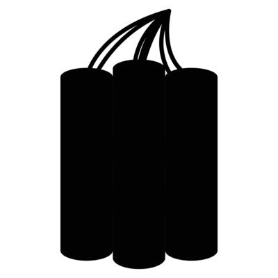 Dynamite Bomb Icon for Explosives and Hazardous Themes