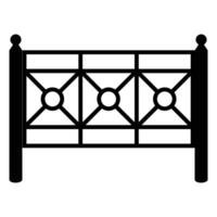 Silhouette of a Repeating Balustrade Icon for Architecture vector