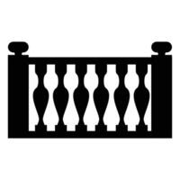 Silhouette of a Repeating Balustrade Icon for Architecture vector
