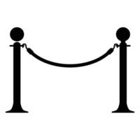 Rope Barrier Icon for Event and Crowd Control vector
