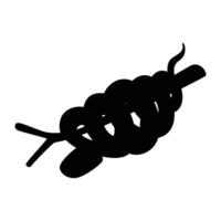 Silhouette of a Snake on a Solid Background vector