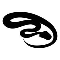 Silhouette of a Snake on a Solid Background vector