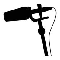 Modern Microphone Icon for Music and Audio Design Projects vector