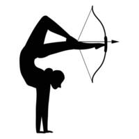 Circus or Chapiteau Black Silhouette Icon for Entertainment and Performance Themes vector