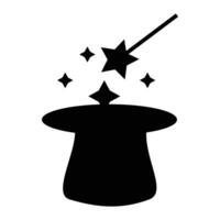 Colorful Magic Hat with Sparkles and Mystical Aura vector