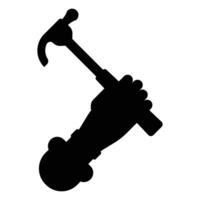 Hand Holding Hammer Icon for Construction and Tools Themes vector