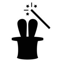 Magic Wand Icon with Rabbit Ears for Magic and Fantasy Themes vector