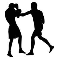 Silhouette of Male Boxing Player Icon for Sports and Combat Themes vector
