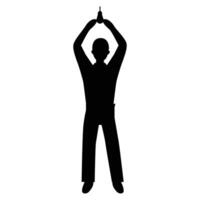 Silhouette of an Engineer Holding a Blueprint vector