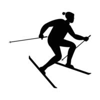 Silhouettes of Winter Fun Activities in Snow and Ice vector
