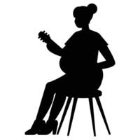 Silhouettes of Musicians Playing Various Musical Instruments vector
