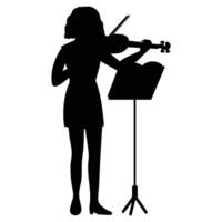 Silhouettes of Musicians Playing Various Musical Instruments vector