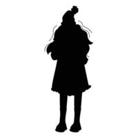 Shaking in the Cold Silhouette with Chills vector