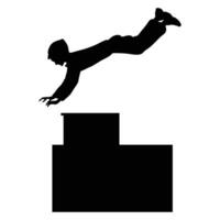 Parkour Silhouettes Athletes in Dynamic Action and Movement vector