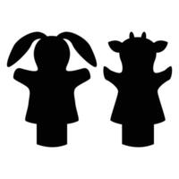 Hand Animal Puppet Silhouette Fun and Playful Design vector