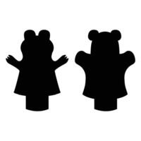 Hand Animal Puppet Silhouette Fun and Playful Design vector